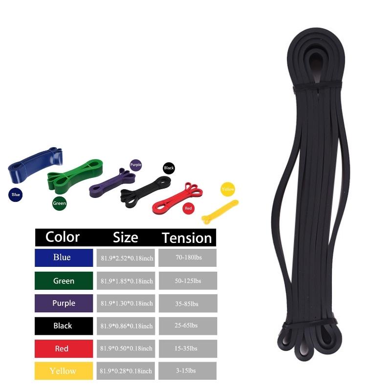 208cm Latex Resistance Bands Pull Up Gym Home Fitness Rubber Expander Loop Strength Assist Workout Training Equipment