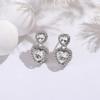 High-End Zirconia Heart Stud Earrings: Elegant, Versatile, and Trendy Women's Accessories