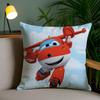 Childhood Funny Anime S-Super Wings Pillow Case Anti-Dustmite Pillowcase Invisible Zipper Silky Short Plush Sofa Cushion Cover