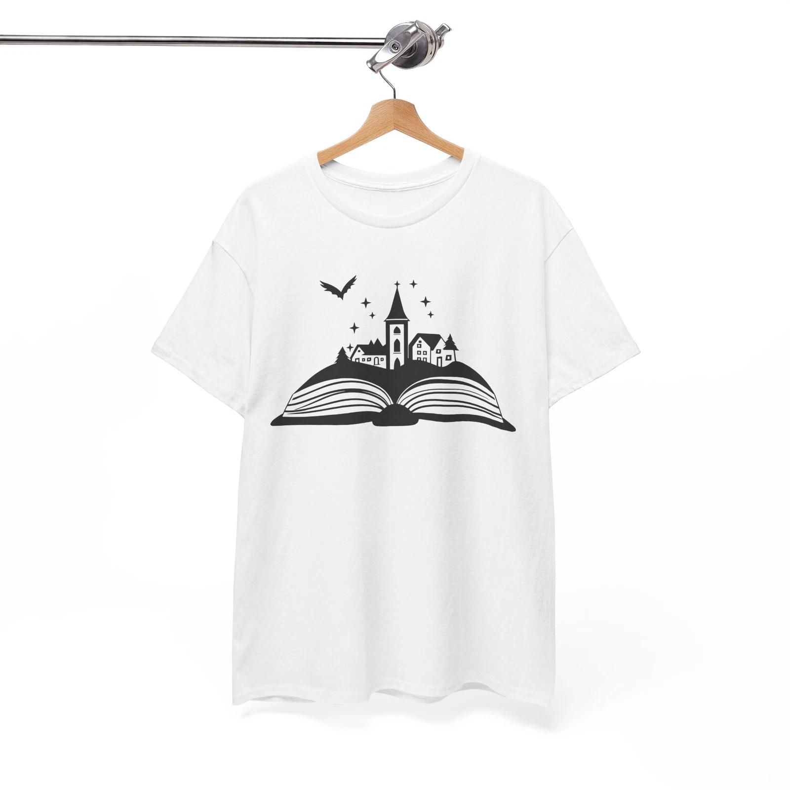 Fantasy T-Shirt | Castle Book Shirt | Mythical Adventure Shirt M