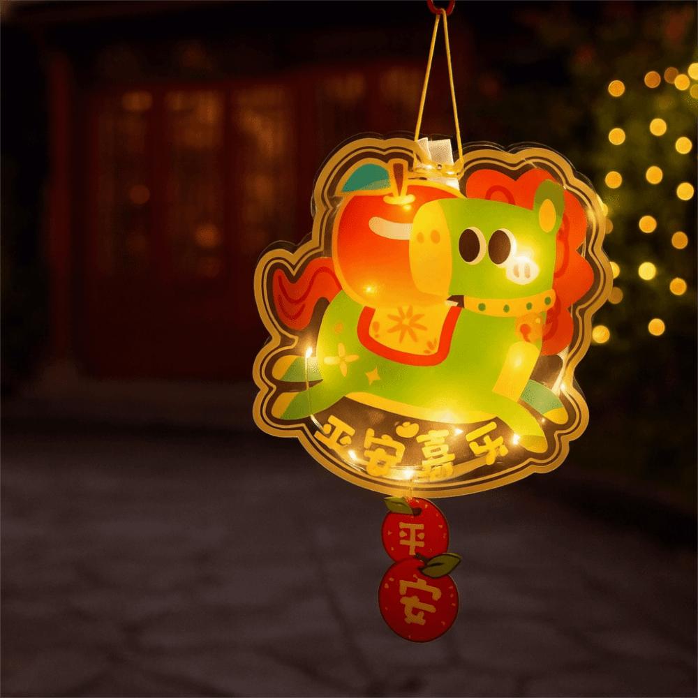 Cartoon Portable Horse Lantern Handmade Spring Festival Lantern  Festival Celebration
