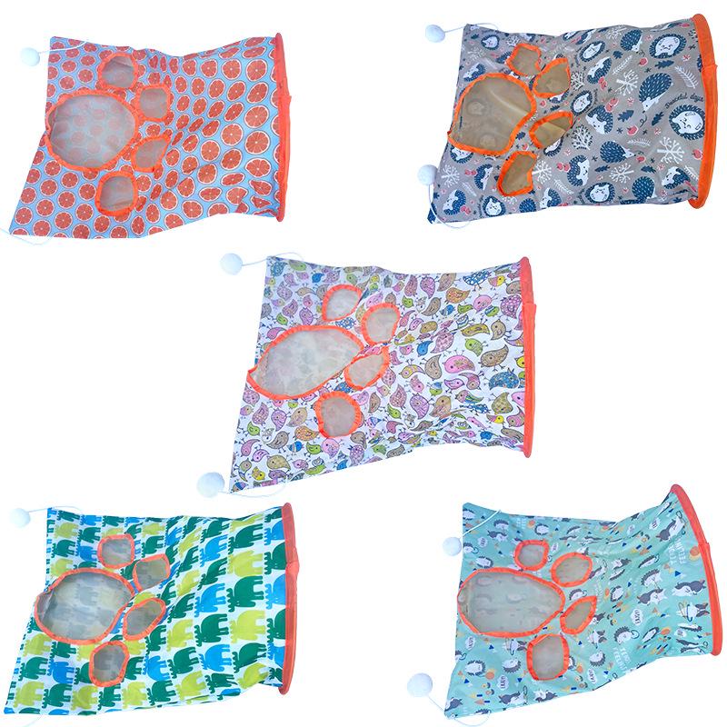 Interaktiver Katzentunnel Kuschelsack mit Knisterpapier-Spielzeug