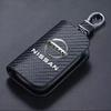 Car Key Protector Bag Carbon Fiber Key Holder Keyring For J10 X-Trail Qashqai Juke Leaf Micra NOTE Patrol Pulsar NISMO