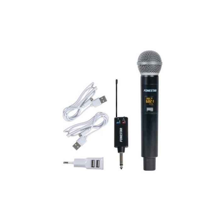 Microphone - FONESTAR - IK-166 - Sans fil UHF - Jack 6,35 mm - Noir
