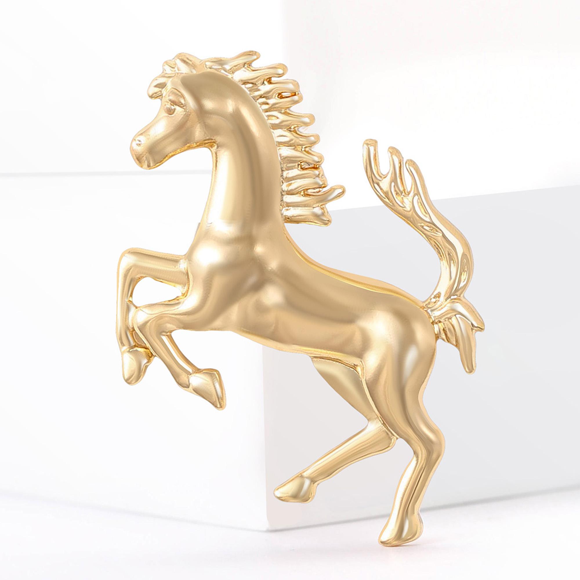 Classic Horse Brooches for Women Zodiac Animal Pins Event Party New Year Gifts Backpack Jewelry Decoration Clothes Accessories