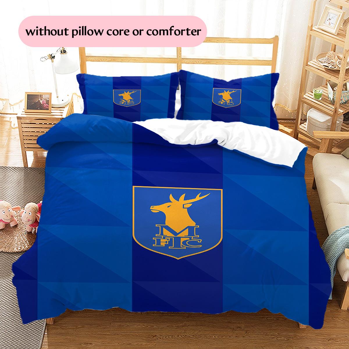 

Mansfield Town Football Club Pattern Bedding Quilt Set Home Decoration Gift (1 * duvet cover + 2 * pillowcase without core) 135x200cm