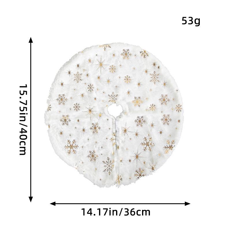 Snow Mini Christmas Tree Skirt Desktop Christmas Tree Base Decoration Cute Star Tree Skirt Ornaments