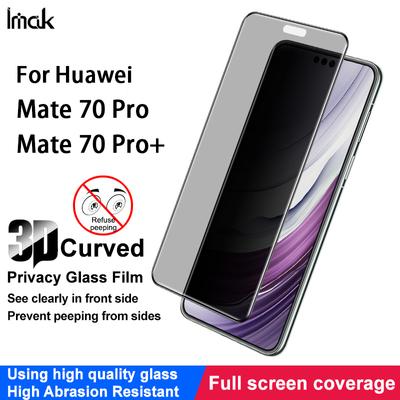Für Huawei Mate 70 Pro Plus Glas IMAK 3D Gebogenes Blickschutz-Gehärtetes Glas Vollbildabdeckung Folie