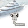 Boat Vent Hose Fitting Stainless Steel Marine Fuel Tank Vent Part with 90 Degree Elbow Outlet and 16 mm 5/8 Inch Size for Service Replacement