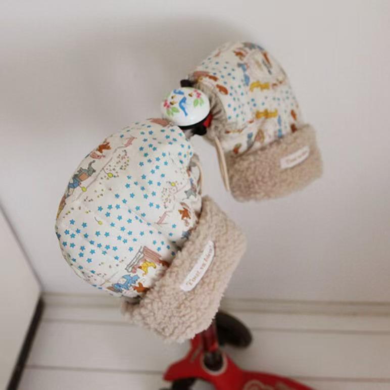 Korea Kids' Outdoor Scooter Quilted Cartoon Anti-freeze Gloves