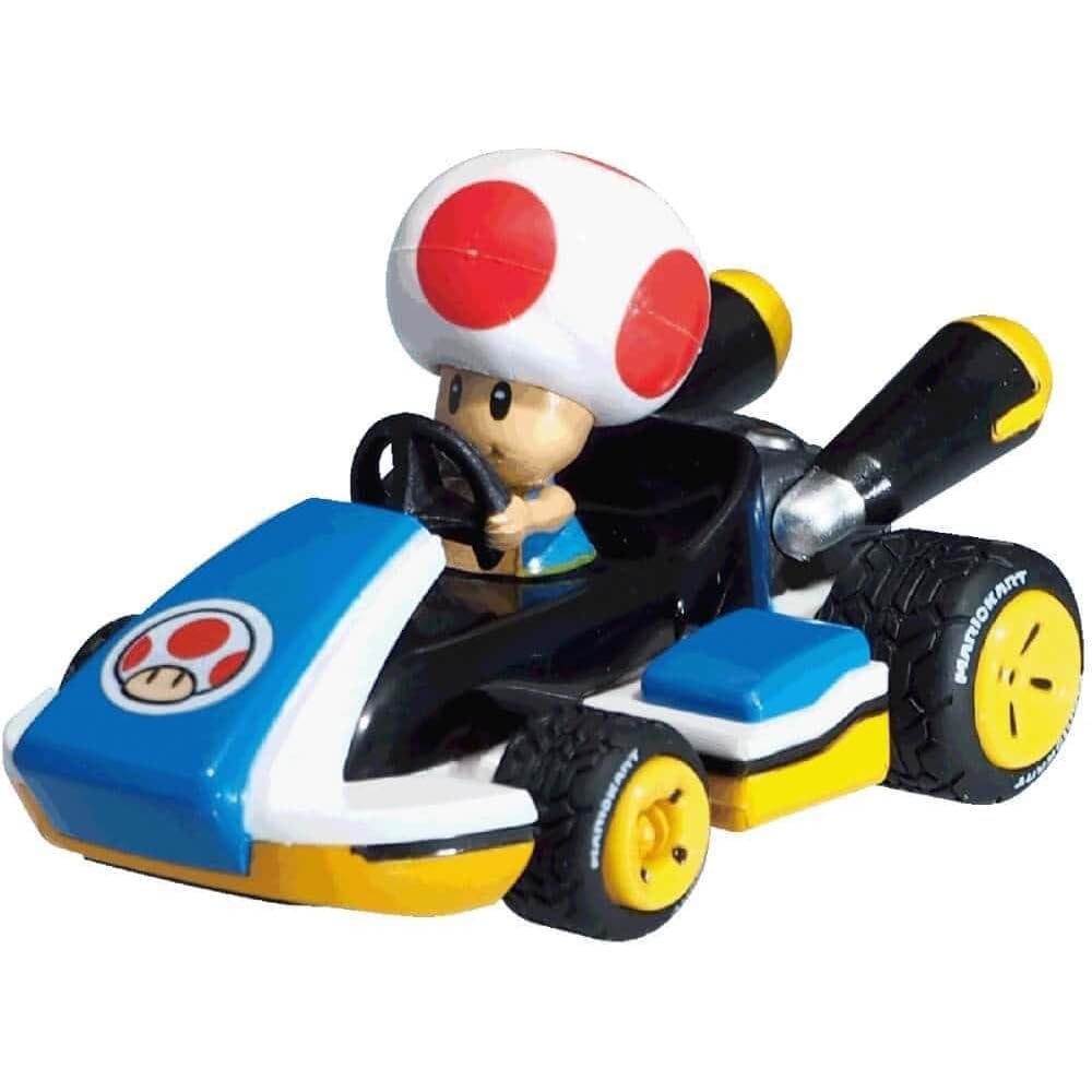 Kyosho Mario Kart Pullback Toad Toy Vehicle TV015K 1:64 Scale Collectible Car