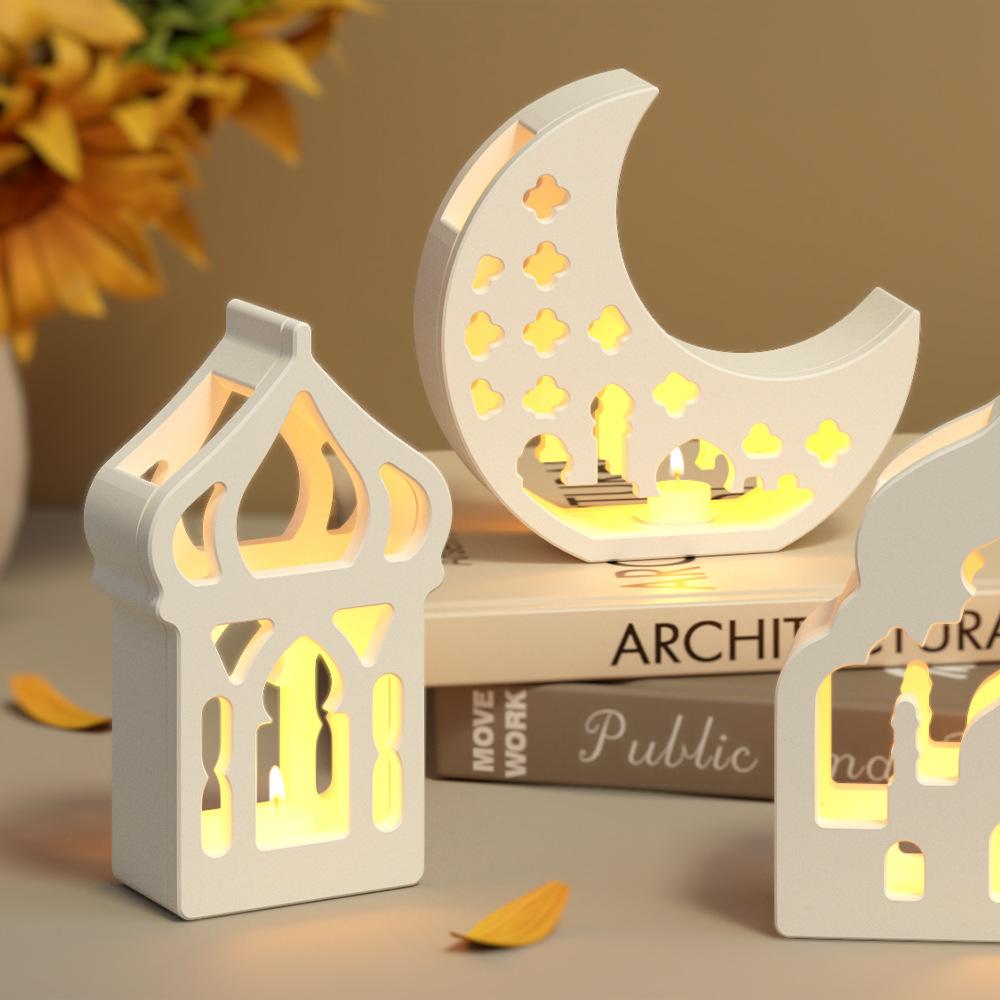 DIY Moon Castle Silicone Mold for LED Lamp Shade Making, Gypsum Casting Mold Ramadan Eid Decoration