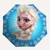 Elsa,Frozen Automatic Opening and Closing Fashion Umbrella - 8-rib Folding Design, Lightweight and Portable, Suitable for Daily Business Use