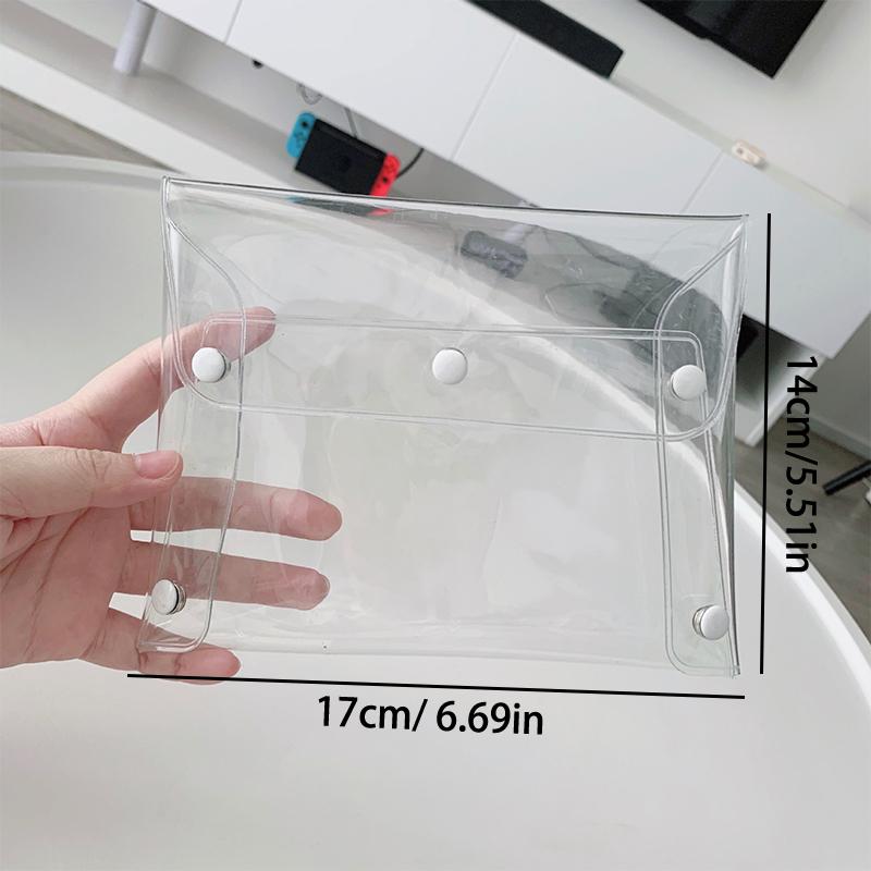 1Pc Different Sie Portable Transparent Cosmetic Bag Waterproof Pvc Pencil Toiletry Organizer Stationery Storage Bag Makeup Brush