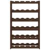 VidaXL Bottle Rack for 30 Bottles Brown Solid Pine Wood 373391