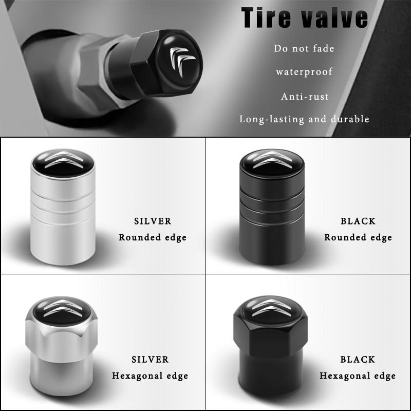 Car Styling 3D Metal Wheel Tire Valve Stem Cap Accessories For Citroen C1 DS3 C2 C3 Vts C4 Saxo C4L C5 C6 C8 Xsara C3-XR Picasso