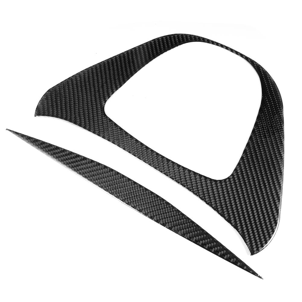 2pcs set Soft Real Carbon Fiber Center Console Gear Shift Multimedia Panel Trim Fit for Benz VClass 20152020