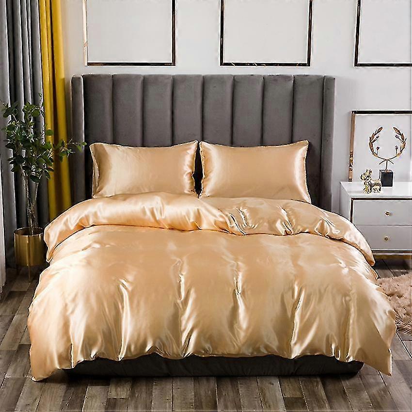 Luxury Satin Bed Sheets Imitation Silk Bedding Set Soft Duvet Cover Queen King Linens Pillowcases for Home Textile 2025