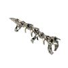 Gothic Dragons Bone Knuckle Ring Cosplay Rings Cyberpunk  Unisex Alloy Silvery Adjustable Opening Jewelry Accessory Props Gifts