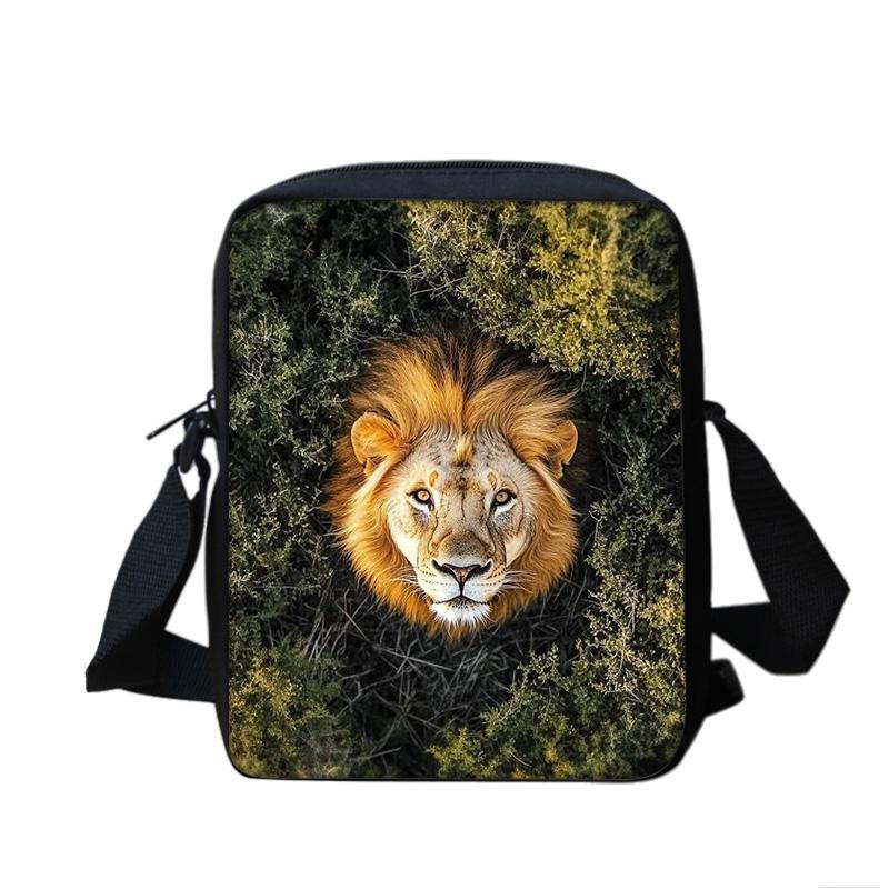 lion multifunctional cartoon large capacity shoulder bag, the perfect gift for boys and girls on school birthdays