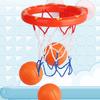 New Rubber Baby Water Bathtub Suctions Basketball Hoop with 3 Balls Shooting Game Toddler Toys Baby
