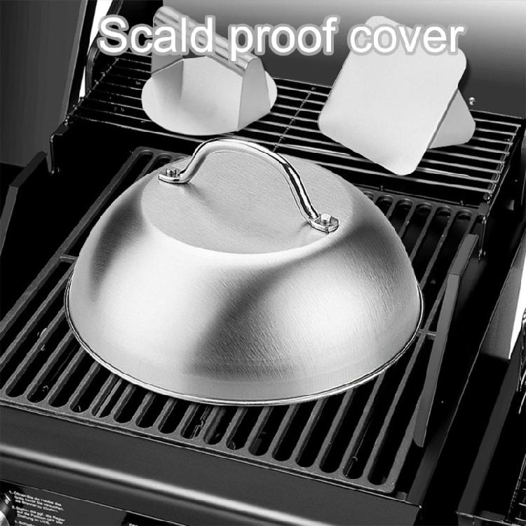 Professional Stainless Steel BBQ Dome Heatproof Stainless Steel Dome Barbecue Tool for Burger Cheese Melting