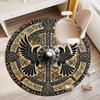 1Pc Viking theme Printed circular carpet, home door mat, outdoor travel protection carpet A12
