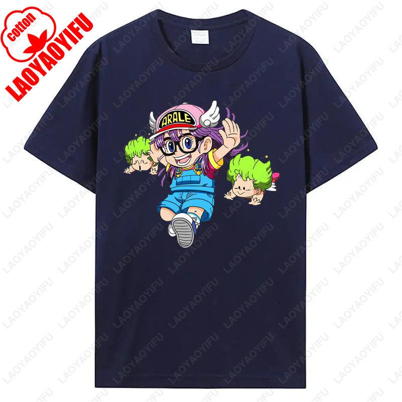 Arale Printing T Shirt Funny Man Women Cotton Tshirt Anime Print  Manga Clothing Vintage Fashion Streetwear Kawaii Casual Wear