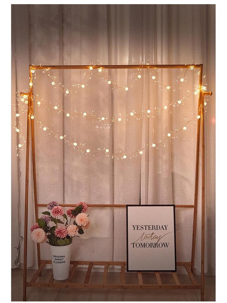 LED Waterproof Crackle Ball String Lights with Remote Control - Decorative Fairy Lights