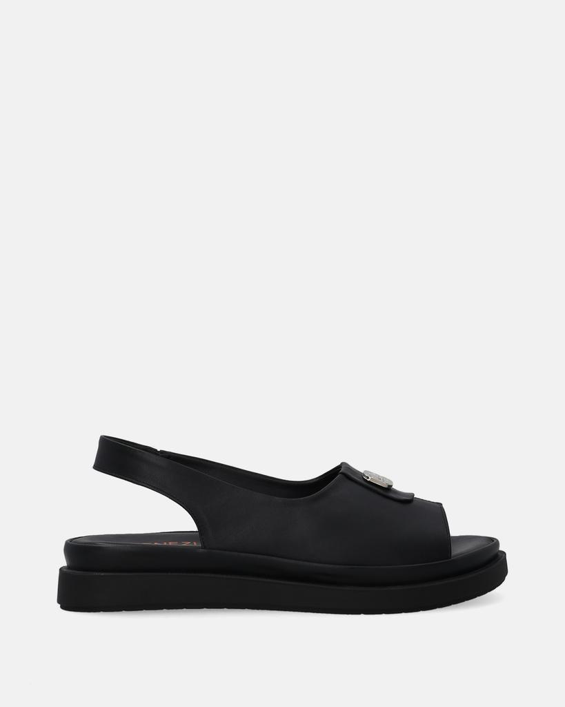 Women's Black Leather Sandals Women's Black Leather Sandals 37