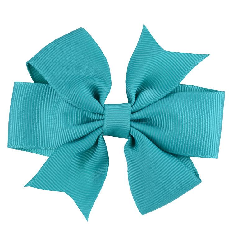 8x8cm 1PC Solid Color Grosgrain Ribbon Bows Clips Hairpin Girl's Hair Bowties Boutique Hair Clip Headwear Kids Hair Accessories