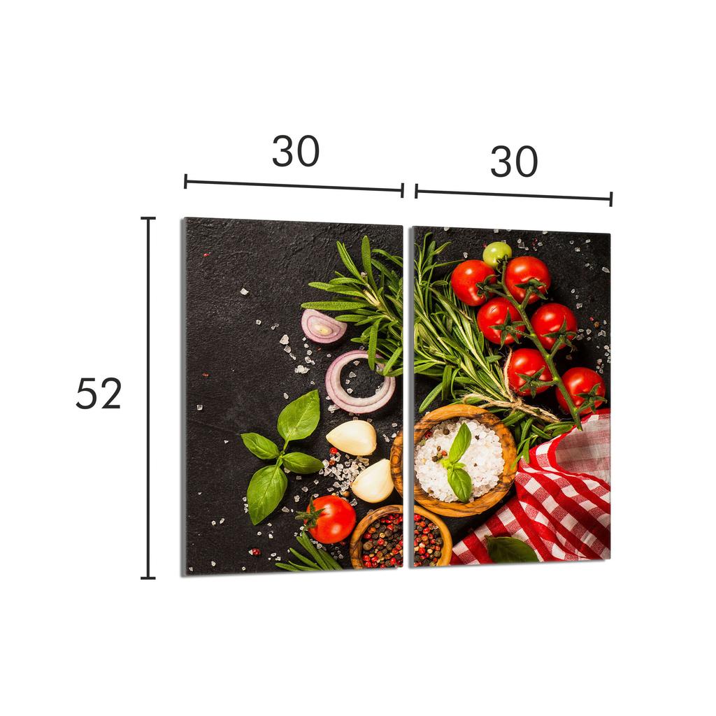 Szklana płyta ochronna na kuchenkę 2x30x52 Jedzenie