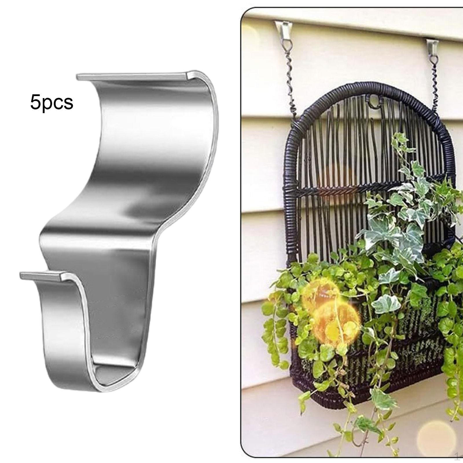 

5 Pieces Hooks for Siding Clips Stainless Steel Decorative Hanging Hangers Flat Head
