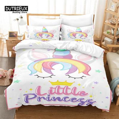 Children's Cartoon Bedding Set, 3Pcs Duvet Cover Set, Soft Comfortable Breathable Duvet Cover, For Bedroom Guest Room Decor