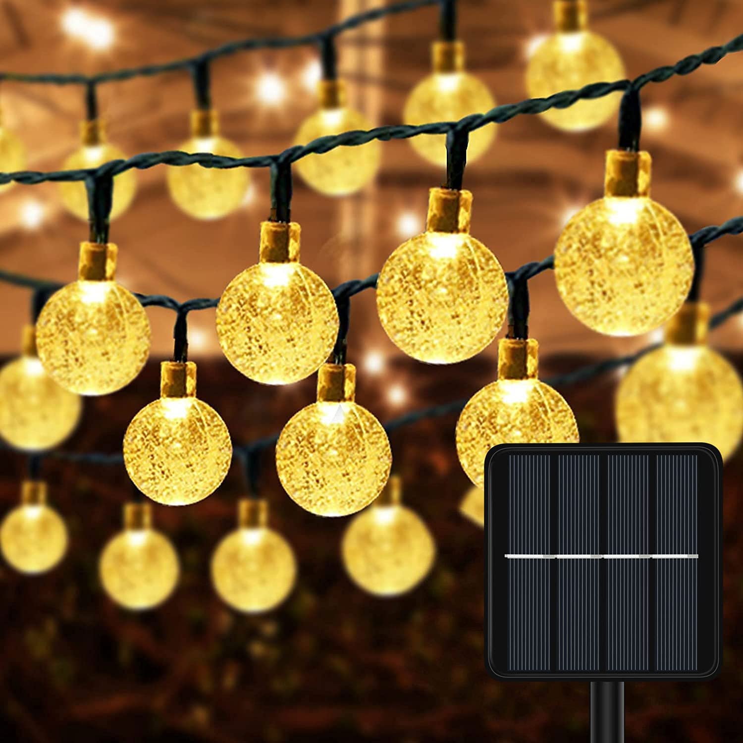 

Светодиодная гирлянда 50/100 светодиодов, солнечная, шарики-пузыри, теплый белый свет, водонепроницаемая, для улицы, сада, свадьбы, вечеринки, рождественское украшение 7M 50 LEDS теплый белый