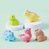Adorable Resin Mini Dinosaur Figurines Cartoon Style Cute Desk Ornaments Accessories