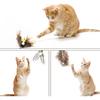 Cat ect Feather Toys Replacement Cat Toy Wand Refills, 6 Pieces Natural ect Cat Toy Feathers Refill, Interactive Cat Teaser Wand Attachments, with