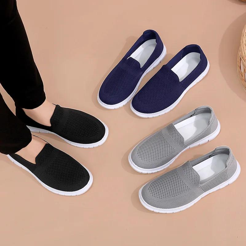 Men Flat Casual Shoes 2024 Mesh Lightweight Black Sneakers Man Tenis Feminino Breathable Running Shoe Zapatillas De Mujer