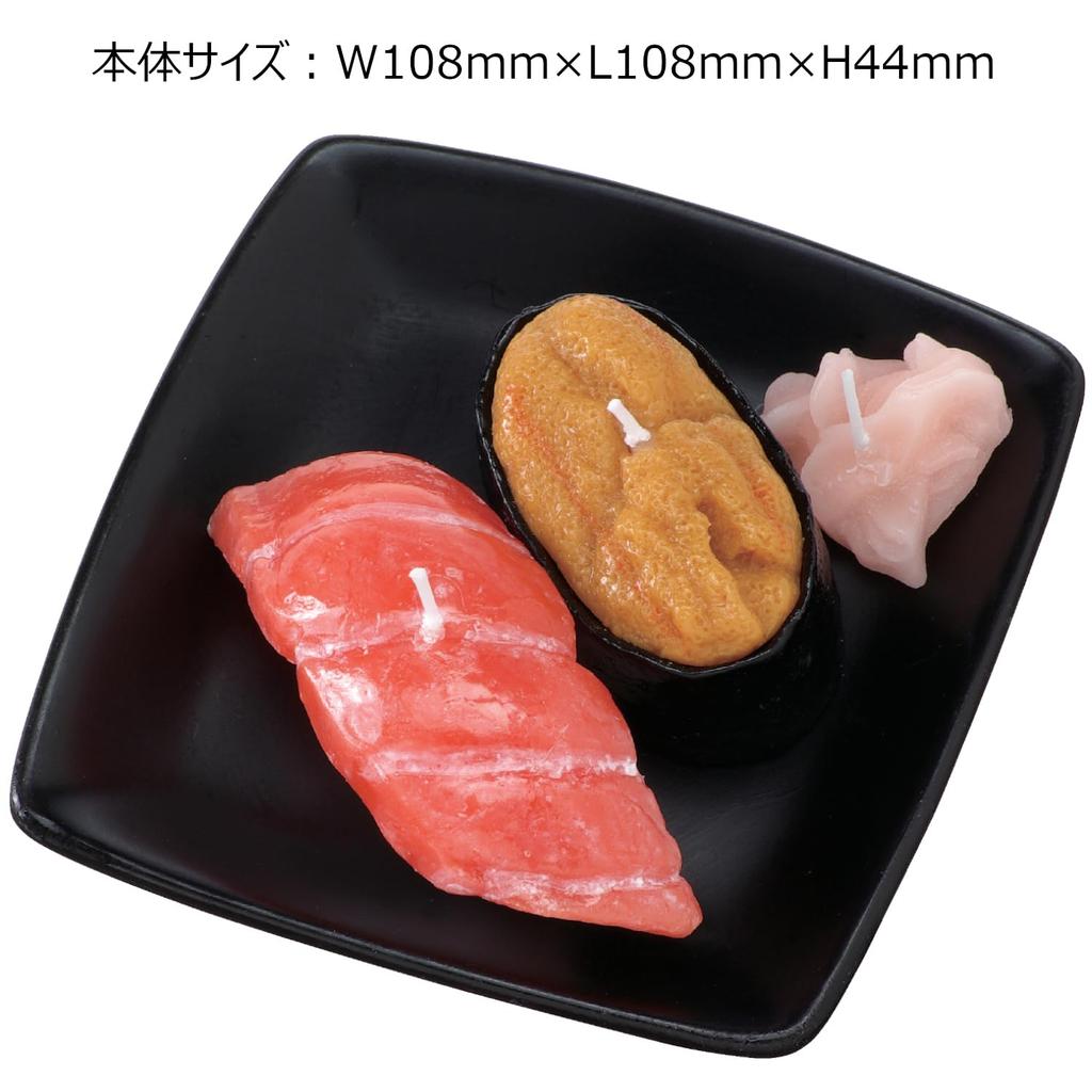 Kameyama Sushi Candle C Urchin Fatty with Wasabi Favorite Food Candle (Sea & Tuna) -