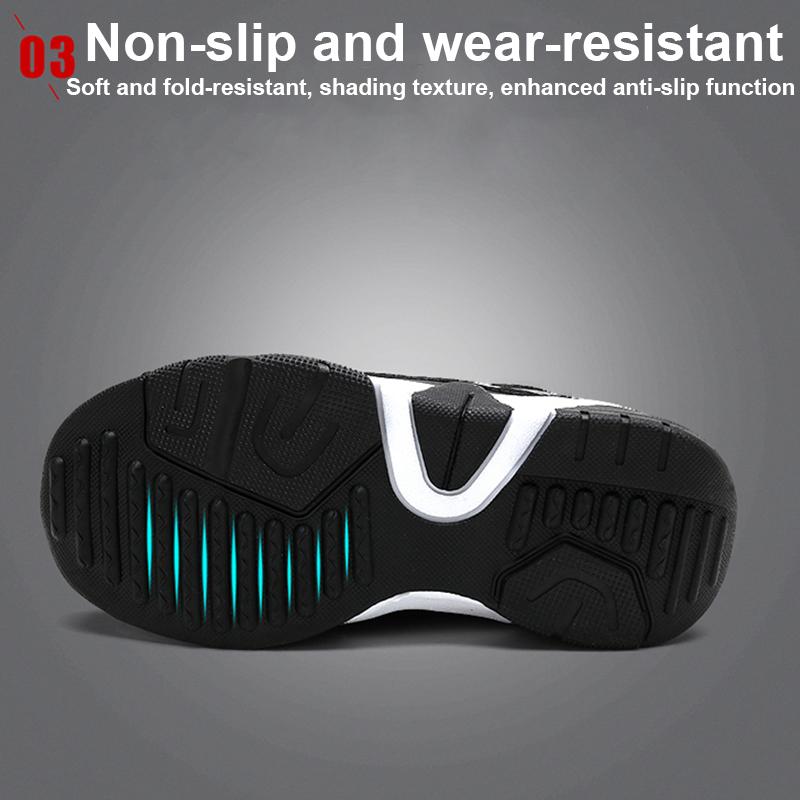 Kids Fashi Sneakers Boys Tennis Shoes Comfortable Leather Running Shoes Lightweight Outdoor Children's Sports Walking Shoes