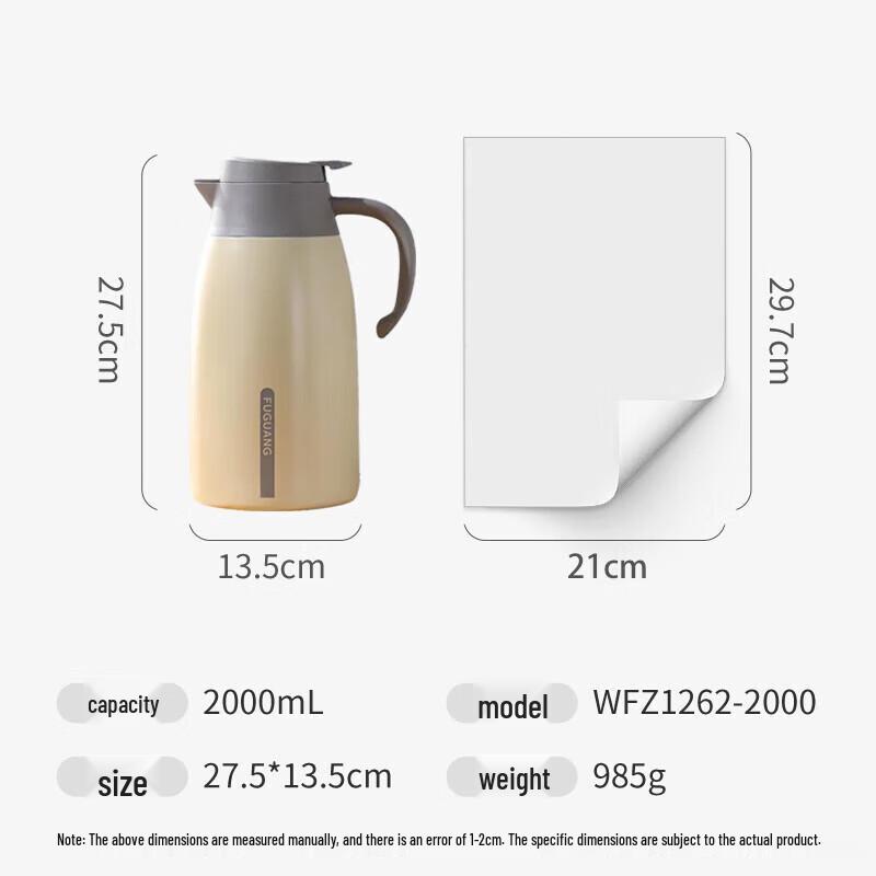 FUGUANG 2.0L 316L Stainless Steel Insulated Household Kettle