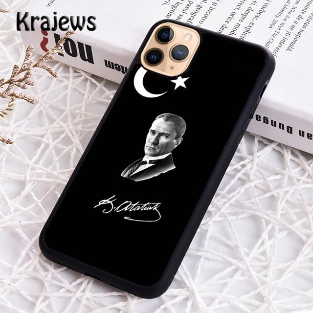 Krajews Mustafa Kemal Ataturk Signature Phone Case For iPhone 14 5 SE 6s 7 8 Plus X XR XS 11 12 13 Pro Max Samsung S21 S22 Ultra