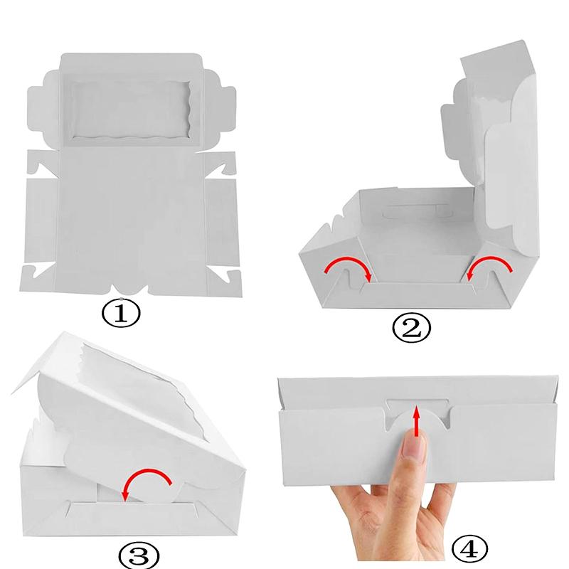 10Pcs/Pack Cardboard Wrap Box Packaging DIY Food Paper Mother's Day Birthday Party Gift Boxes Candy Packaging Boxes