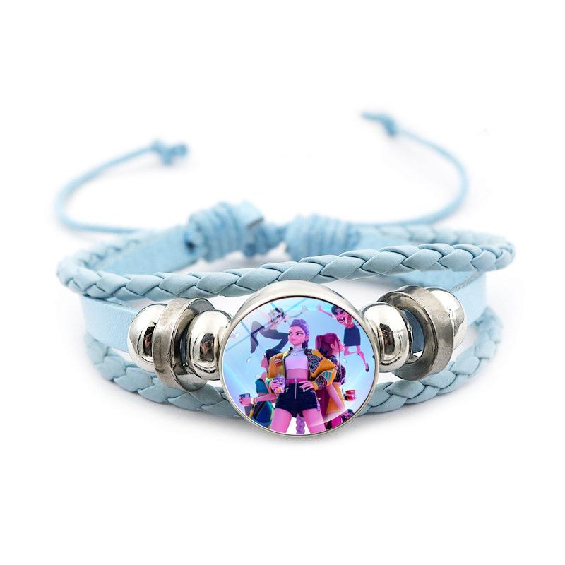 KPop Demon Hunter Bracelet Cartoon Anime Cosplay Bracelet Woven Rope Chain Pendant Fashion Accessories Girl Peripheral for Fans