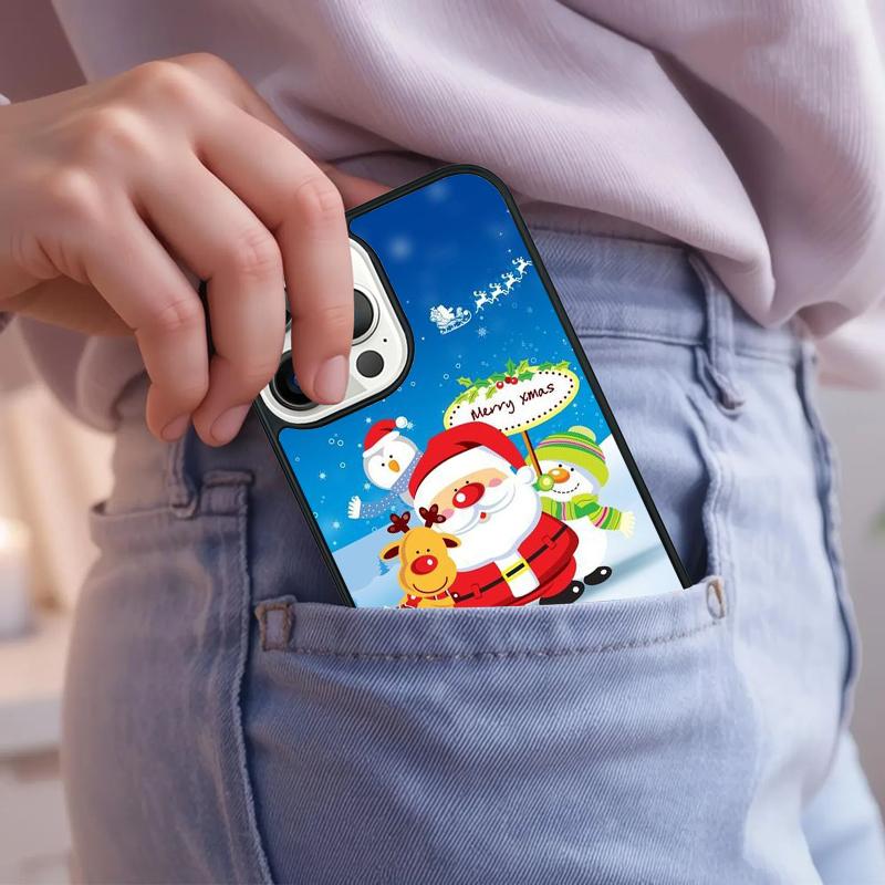 Christmas Deer Phone Case For iPhone 17 Air 15 16e 14 13 Pro Max Coque 12 11 Pro Max PLUS Cover