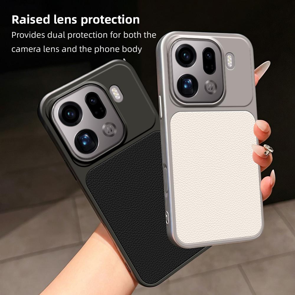 Phone Case For OPPO Find X9 X9S X8S X8 X7 Ultra X5 X6 Pro Coque Candy PU Lambskin Camera Protection Soft Back Cover