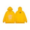 Mens Oversized Hooded Sweatshirt With Spiderweb Foam Print Cotton Fleece-Lined
