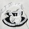 Limited Handmade 20cm Cute Peach Dress Denim Sweetheart Suit Maid Dress Plush Dolls Outfit Toys Doll's Accessories Cos Suit