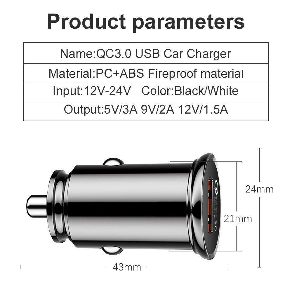 Fast Charger Mini Usb Car Charger Mobile Phone Tablet Gps Car-charger Usb Car Phone Charger Adapter In Car For Iphone Samsung