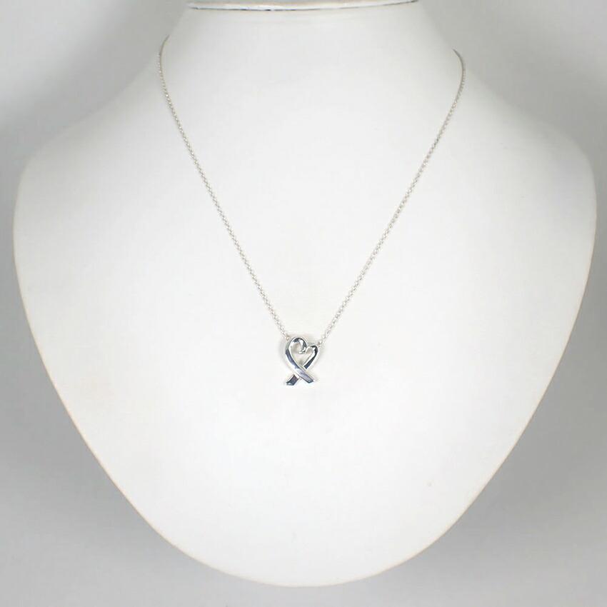 [Pre-owned] TIFFANY/Tiffany 925 Loving Heart Pendant/Necklace/j113-6